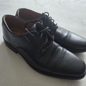 Clarks Tilden Cap Mens Oxford Shoes Sz 7.5 Leather Square Toe Lace-Up Formal